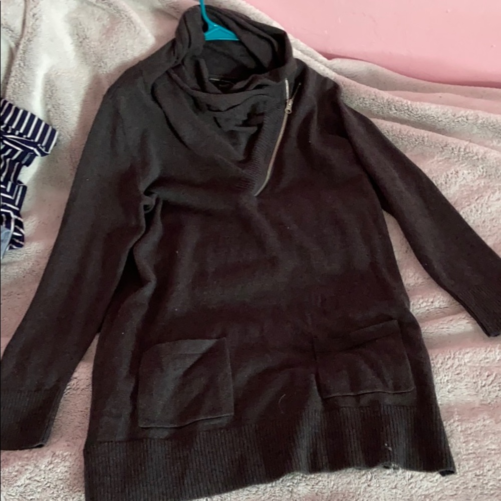 Grey sweater dress